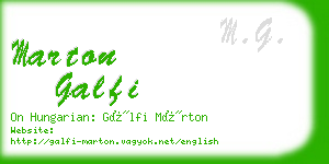 marton galfi business card